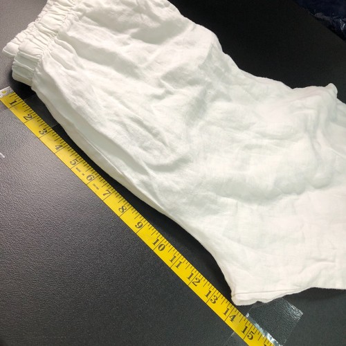 Bryn Walker pantaloni donna extra large lino bianco gamba larga spiaggia Lagenlook USA - Foto 13 di 15