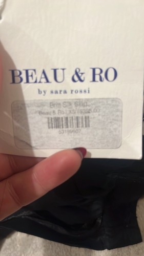 BEAU & RO BY SARA ROSSI BRITT SILK SKIRT BLK SIZE XS - Picture 10 of 11