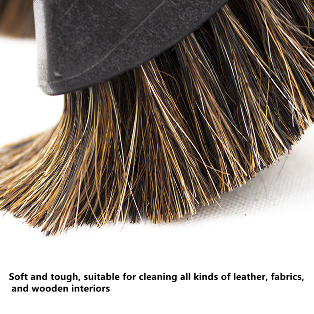 Magic Car Care Leather Cleaning Brush Upholstery Brush Soft Horse Hair