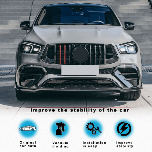 Passt für Mercedes C167 GLE450 SPORT 19-22 Carbon Front Flossen Splitter Canards - Picture 2 of 16