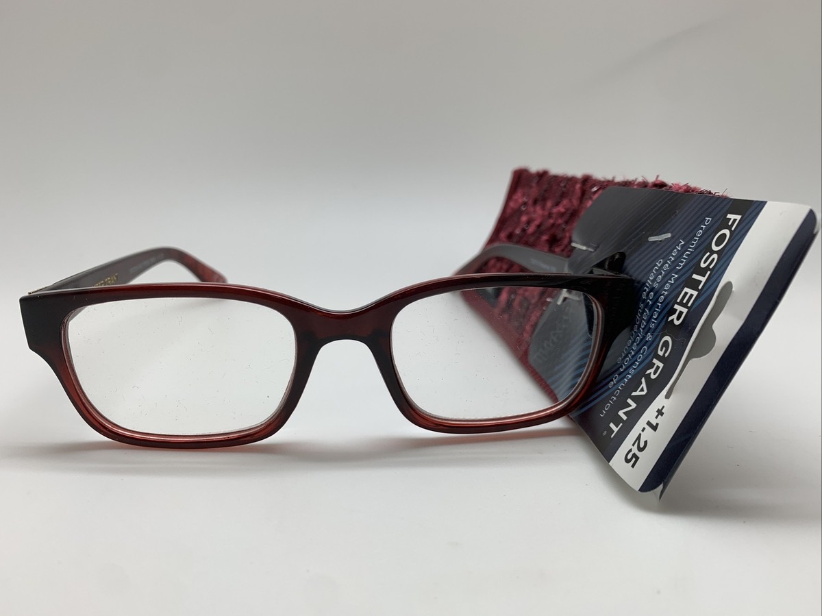 Foster Grant PREMIUM ROXANNA WINE +1.25 Reading Glasses Readers | eBay