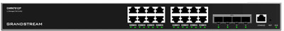 Layer 3 20-port Mngd PoE Switch w/16x PoE Gb Ether +4x SFP+ Grandstream GWN7812P