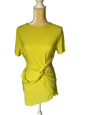 Asos Design Bodycon Lime mini Dress with cutout waist Size US 14