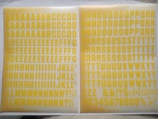 Chartpak Velvet Touch Lettering ITC MACHINE 72pt/M15572C Yellow Rub On Letter