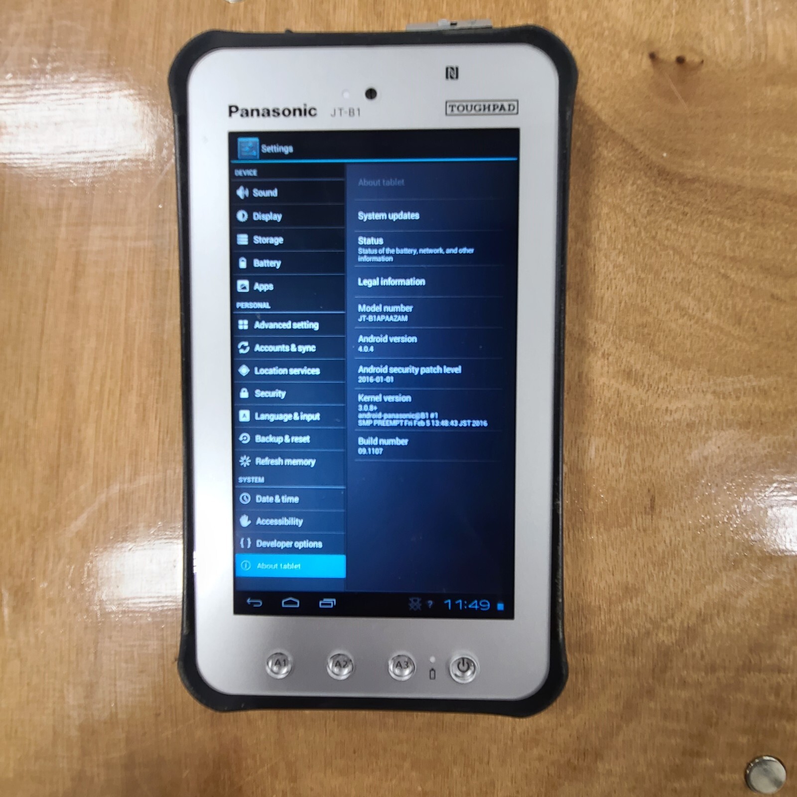 Panasonic TOUGHPAD JTB1 Rugged 7" Tablet eBay