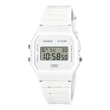 CASIO F91WB-7A F-91WB-7A WHITE DIGITAL WATCH