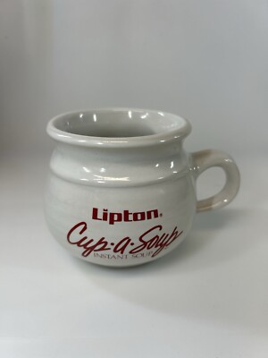 Lipton Cup A Soup Ceramic Mug Rare Dinner Style Hand Crafted Mug