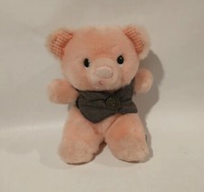 1980s Vintage Russ Berrie Co Baby Soft Pink Teddy Bear Plush 6" Very Rare