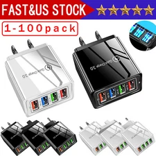 4 Port USB Wall Charger USB Fast Quick Charge QC 3.0 Power Adapter Plug US Lot