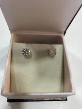 2 Ct. Off White Heated & Pressure Treated Diamond 4 Prong Studs in 925 Silver