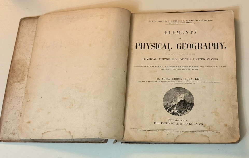 Atlas Escolar Mitchell’s Años 1850 - Geografía Física - Edición Revisada - De Colección Foto 3 de 4