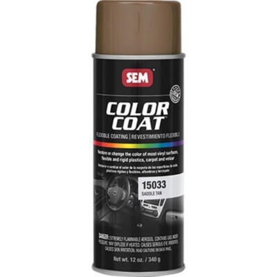 SEM COLOR COAT SADDLE TAN Vinyl Spray Auto Paint 12 oz. SEM 15033