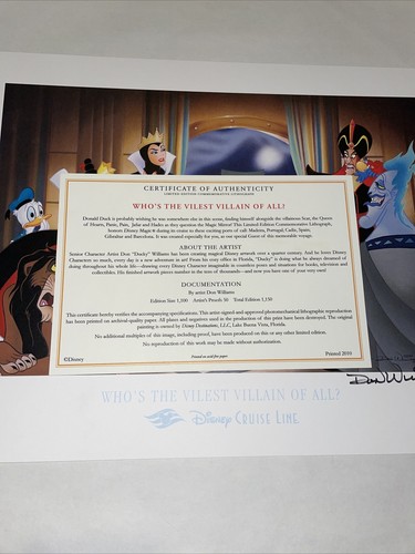 Disney Cruise Line Who’s The Vilest Villains Of All Signed Going To With CO - Picture 3 of 3