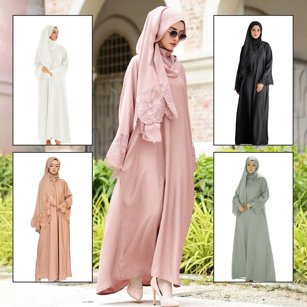 Frauen Abaya Jilbab Kaftan Lange Muslimische Kleid Dubai Abayas Cardigan Robe 