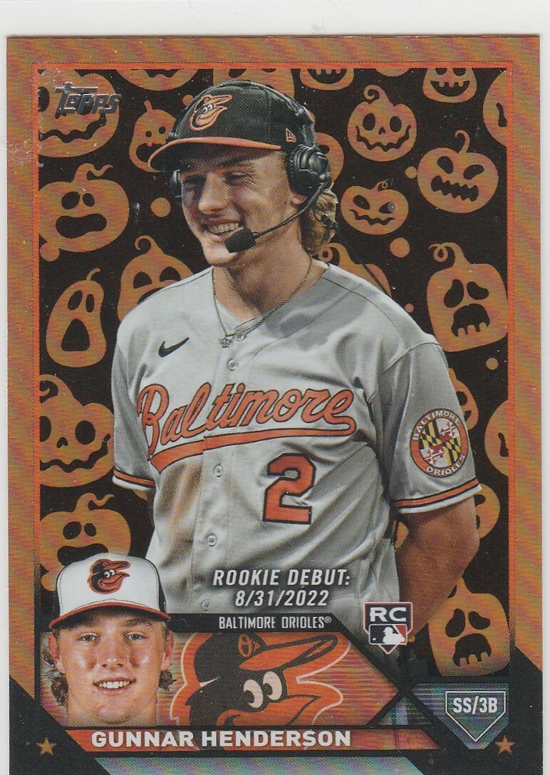 Gunnar Henderson 2023 Topps Update RC  Jack O Lantern #US18 Baltimore Orioles