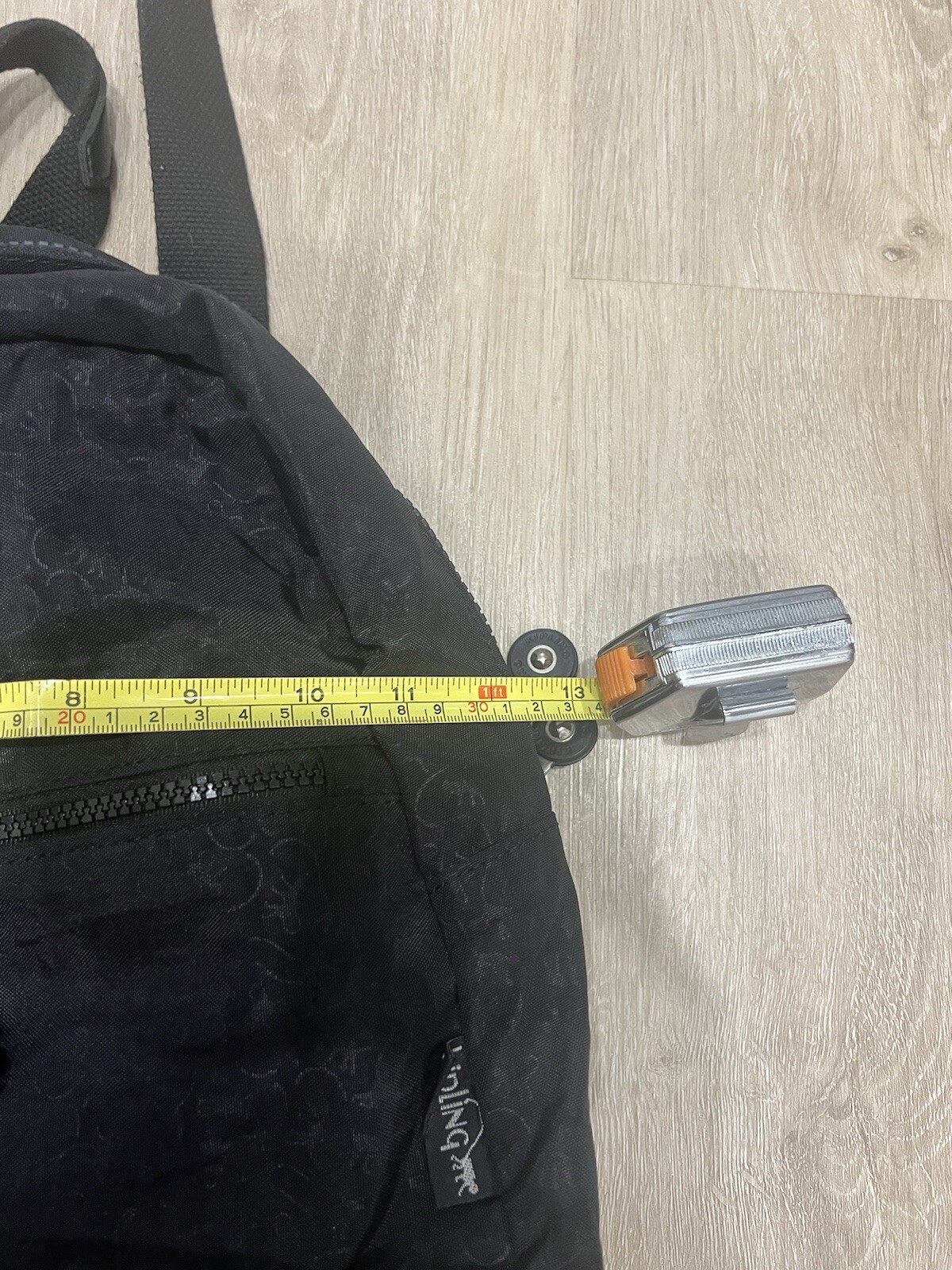 Kipling Backpack All Over Monkey Print Black 12” … - image 13