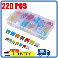 220pcs Blade Fuse Assortment Auto Car Truck Motorcycle Fuses Kit ATC ATO ATM New