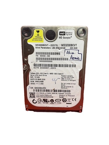 Laptop Festplatte 320GB Western Digital Scorpio Blue (SATA - 2,5")