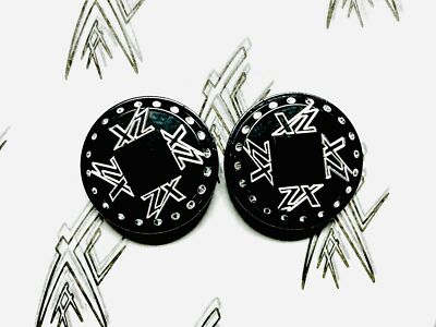 ZX-14 BLACK CONTRAST MULTI “ZX” FORK CAPS 2006-2024 KAWASAKI NINJA