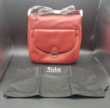 TULA LIGHTWEIGHT SOFT RED LEATHER SHOULDER BAG - NEW