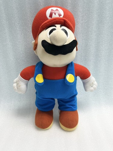 Vintage 2002 Kellytoy Nintendo Super Mario Bros Mario 12" Plush RARE BLACK EYES - Picture 6 of 9