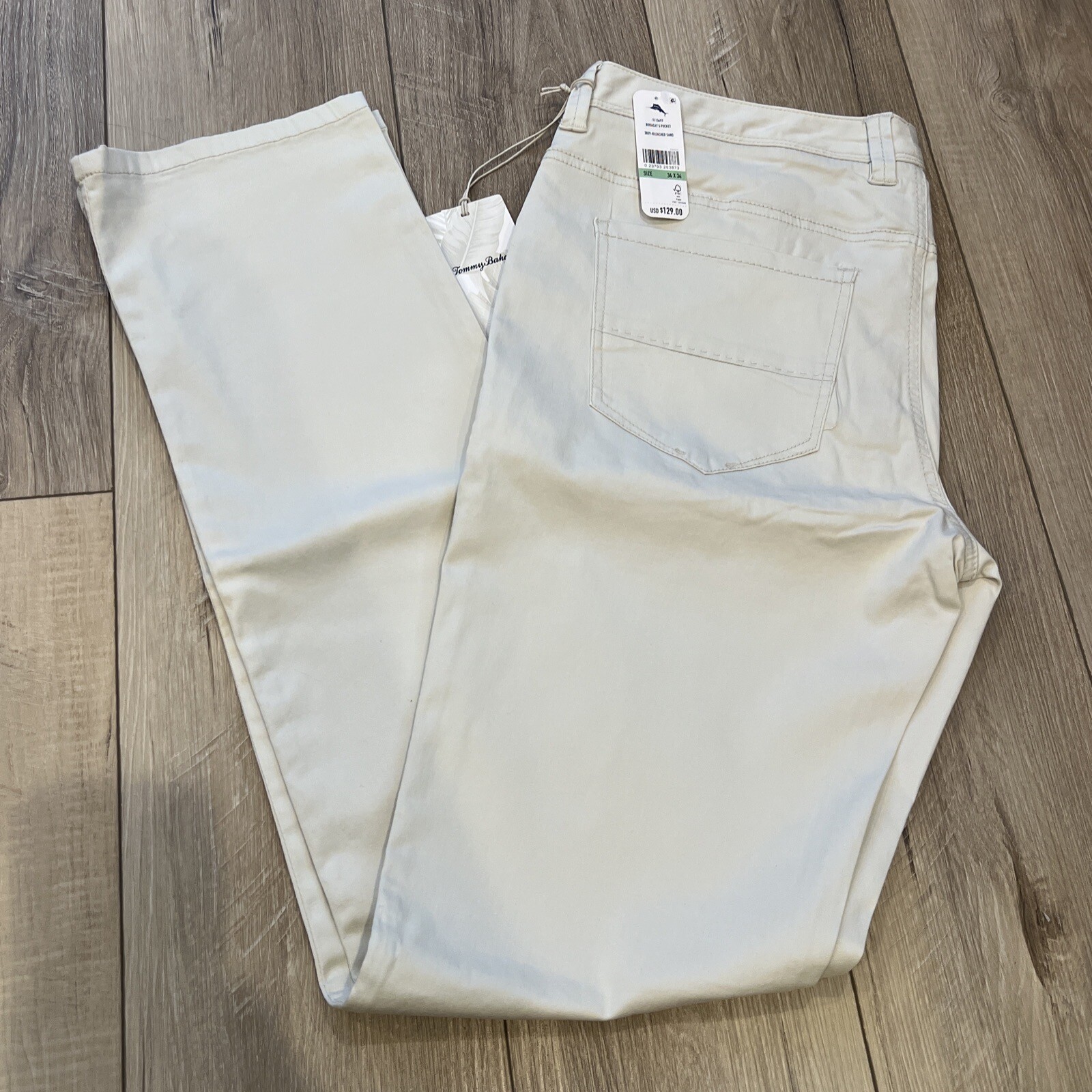 Tommy Bahama men flat front khaki pants size 34X34 129 Boracay