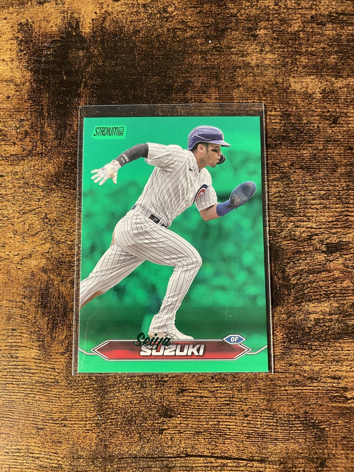 2024 Topps Stadium Club SEIYA SUZUKI Green Foil Parallel 124/199 Chicago Cubs 