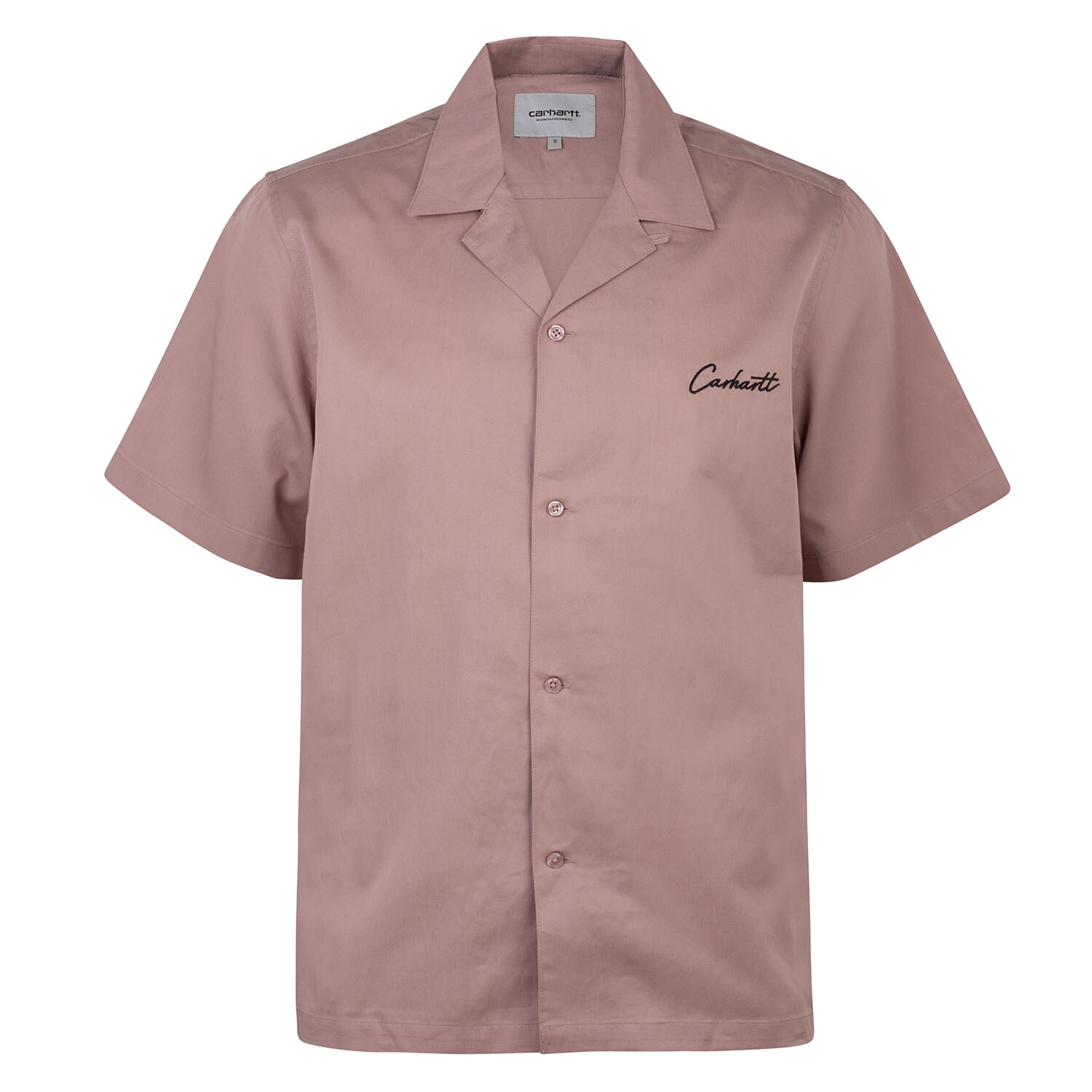 Carhartt WIP Delray Shirt прозрачно-розовая рубашка свободного кроя в стиле Рокабилли на пуговицах 11290₽