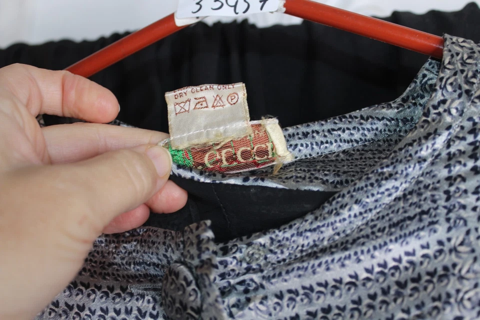 Gucci винтажный шелк полностью с подкладкой размер 40 Shift стиль длинным рукавом женское платье - Изображение 4 из 4