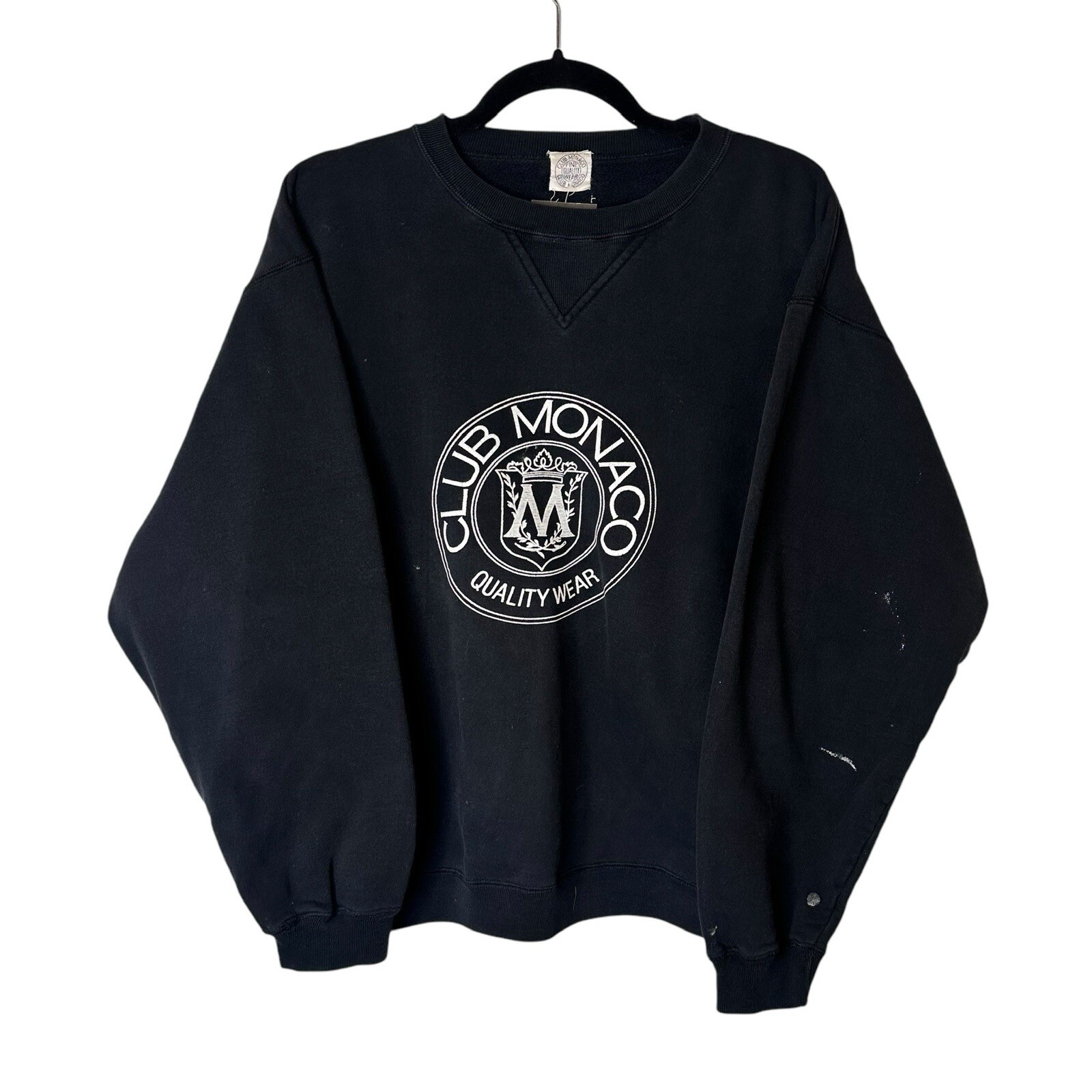 Vintage Club Monaco Crewneck Sweatshirt Heritage Crest 90s Big