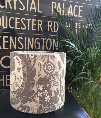 HANDMADE LAMPSHADE ST JUDE'S DOVEFLIGHT FABRIC BY MARK HEARLD BIRDS GARDEN   - Picture 8 of 11