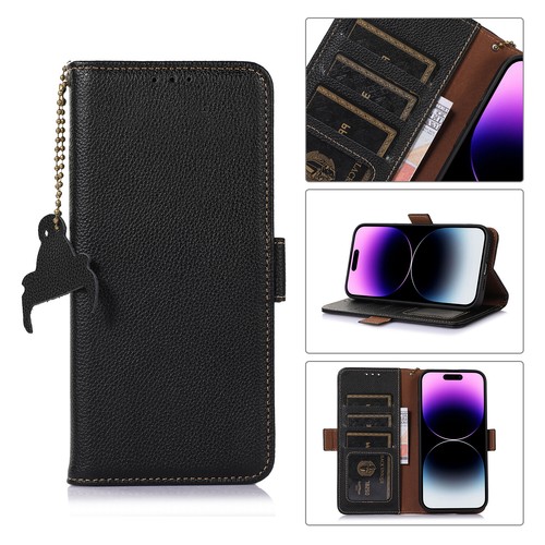 Echt Leder Hülle für iPhone 16 15 14 13 12 SE Handy Wallet Kartenfach Case - Bild 14 von 34