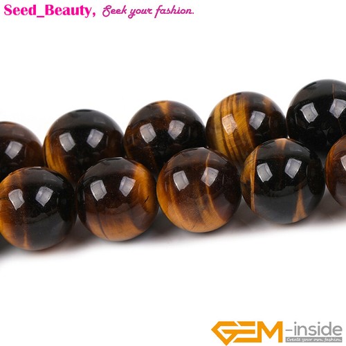 Round Natural Yellow Tiger's Eye Gemstone Beads For Jewelry Making Strand 15" - 第 60/63 張圖片