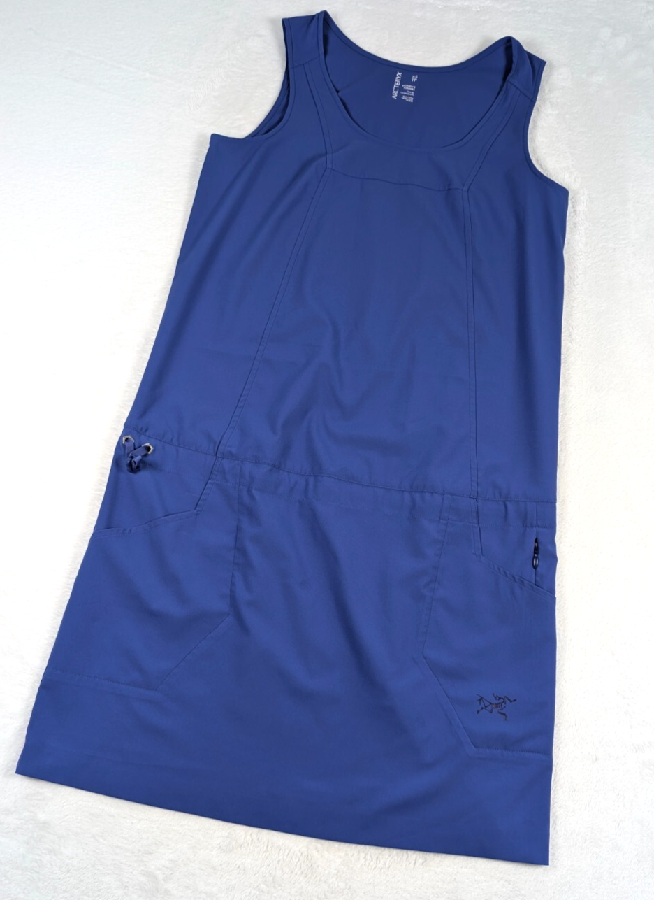 Abito Arc'teryx Contenta blu ara XS atletico campeggio senza maniche tasca corta