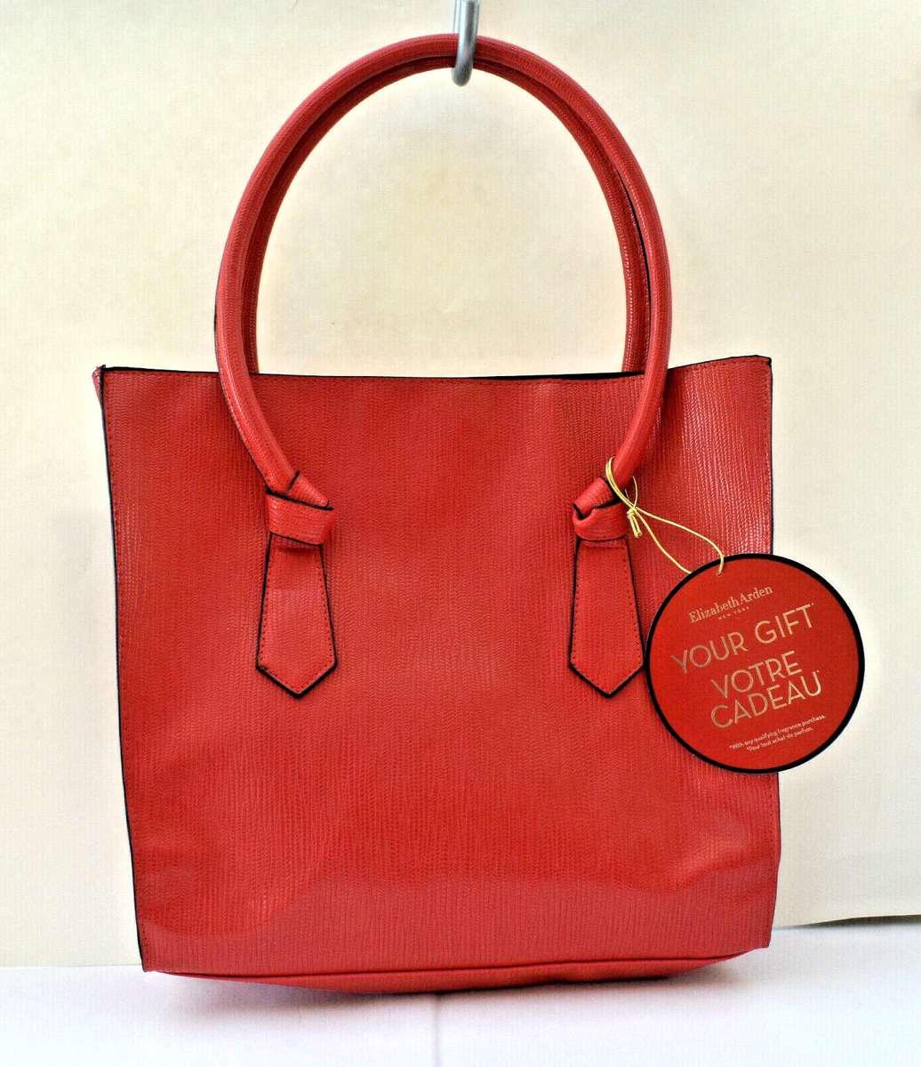 ELIZABETH ARDEN Red Tote Bag Handbag Satchel Shopper Shoulder Bag Purse NWT