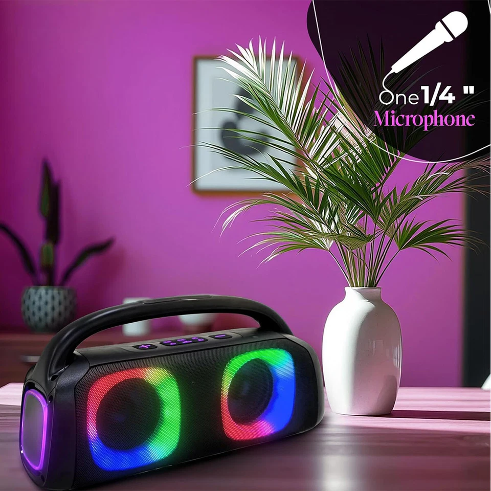 Portable Bluetooth Speaker Loud Boombox Dual 5" Woofers Outdoor Indoor DJ Party - Image 2 of 4
