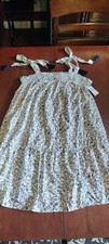 Old Navy Dress Small NWT Blk/White Floral Pattern, Ties at Shoulders.