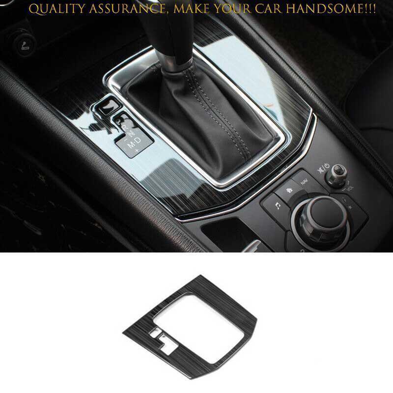 For Mazda CX-5 2017-24 Black Titanium Center Console Gear Shift Panel Cover Trim