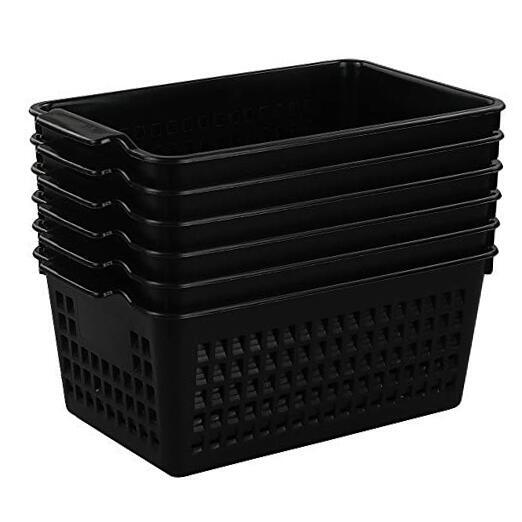 Begale Plastic Storage Basket/Bins Organizer, Set of 6