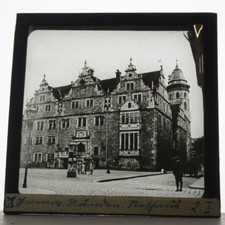Rathaus Münden Fotoplatte Um 1920-1930 Glas Positiv Glas Dia 8,5 cm X 8, 5 cm