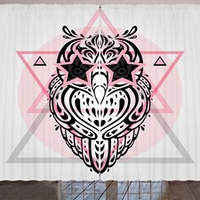 Eule Drucken Rustikale Gardine Lustige Moderne Kunst Vogel