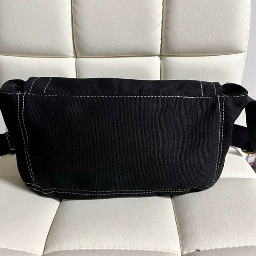 Vivienne Westwood Canvas Denim Schultertasche Crossbody Schwarz Gold Orb - Bild 3 von 5