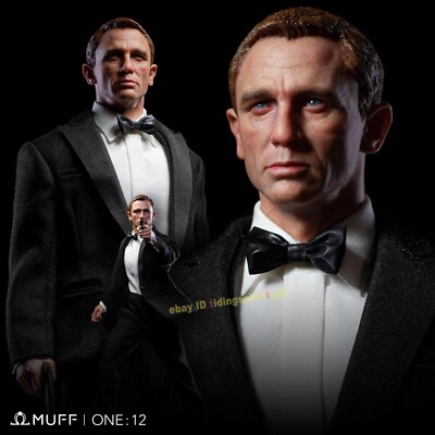 MUFF 007 Agent Killer 1/12 Action Figures Suit Clothes Gray suit &Head Body