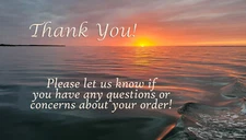 100 eBay Seller Single Sided Ocean & Sunset Thank You Business Cards Free Ship