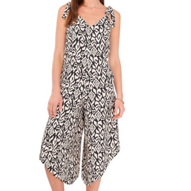 Vince Camuto Women’s Tie-Strap Jumpsuit Desert Summer Multi NWT Size S