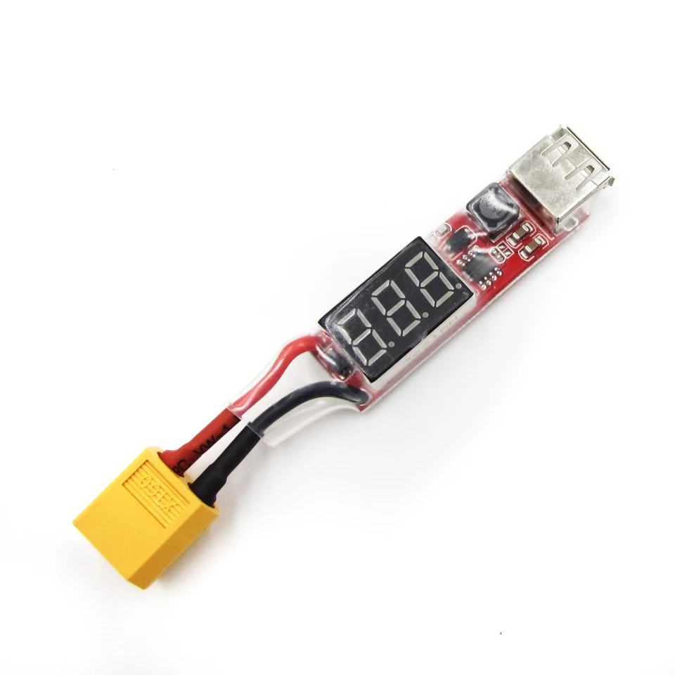 5V 2S-6S Lithium Battery Charger Converter &XT60 PIug to USB W/ Voltage Display - Image 4 of 4