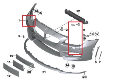 Genuine BMW Left Side Headlight Washer Cover F06 F12 F13 2011 - 2017 M Bumpers