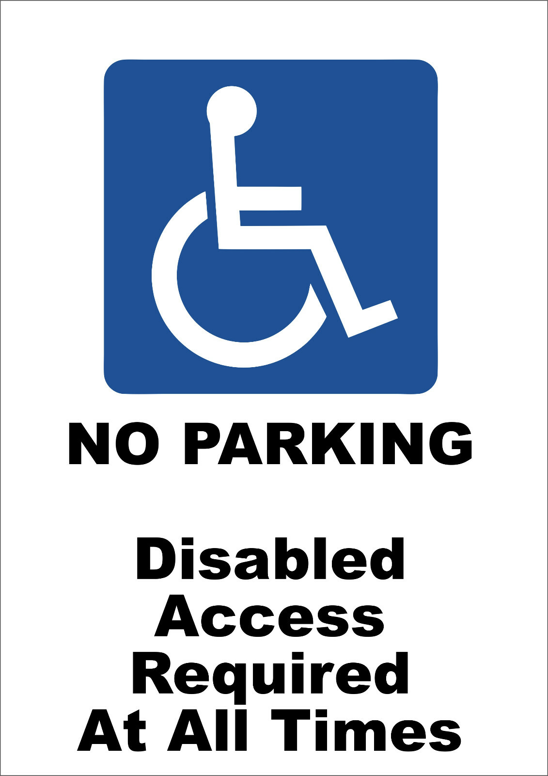 No Parking Plastic Signs or Stickers Disabled, Private, Driveway