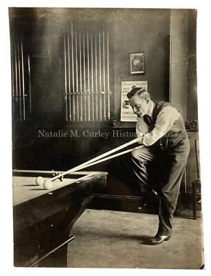 1910s Professional Billiards Pool Champion Amputee Press Photos (2)