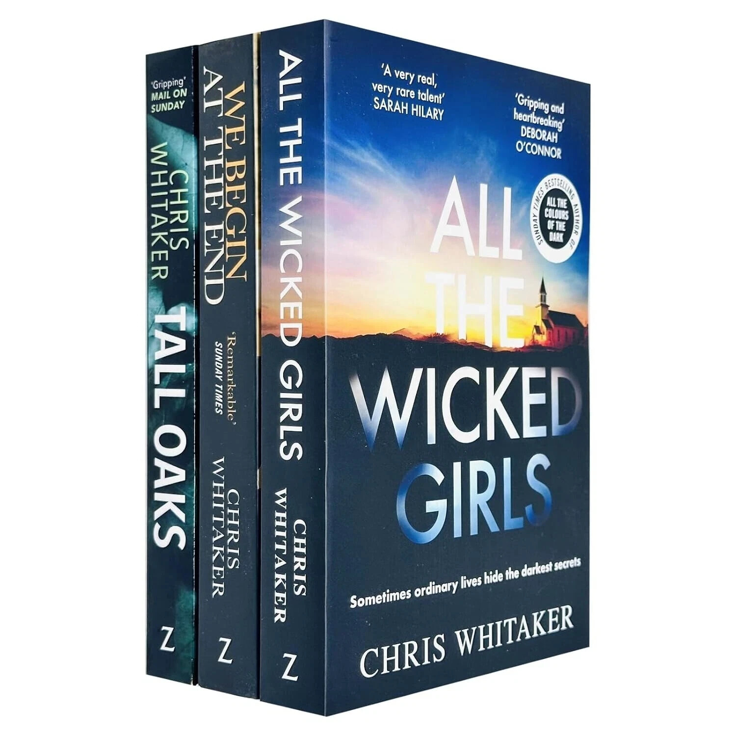 Chris Whitaker Collection 3 Books Set We Begin at the End, Tall Oaks, All The W